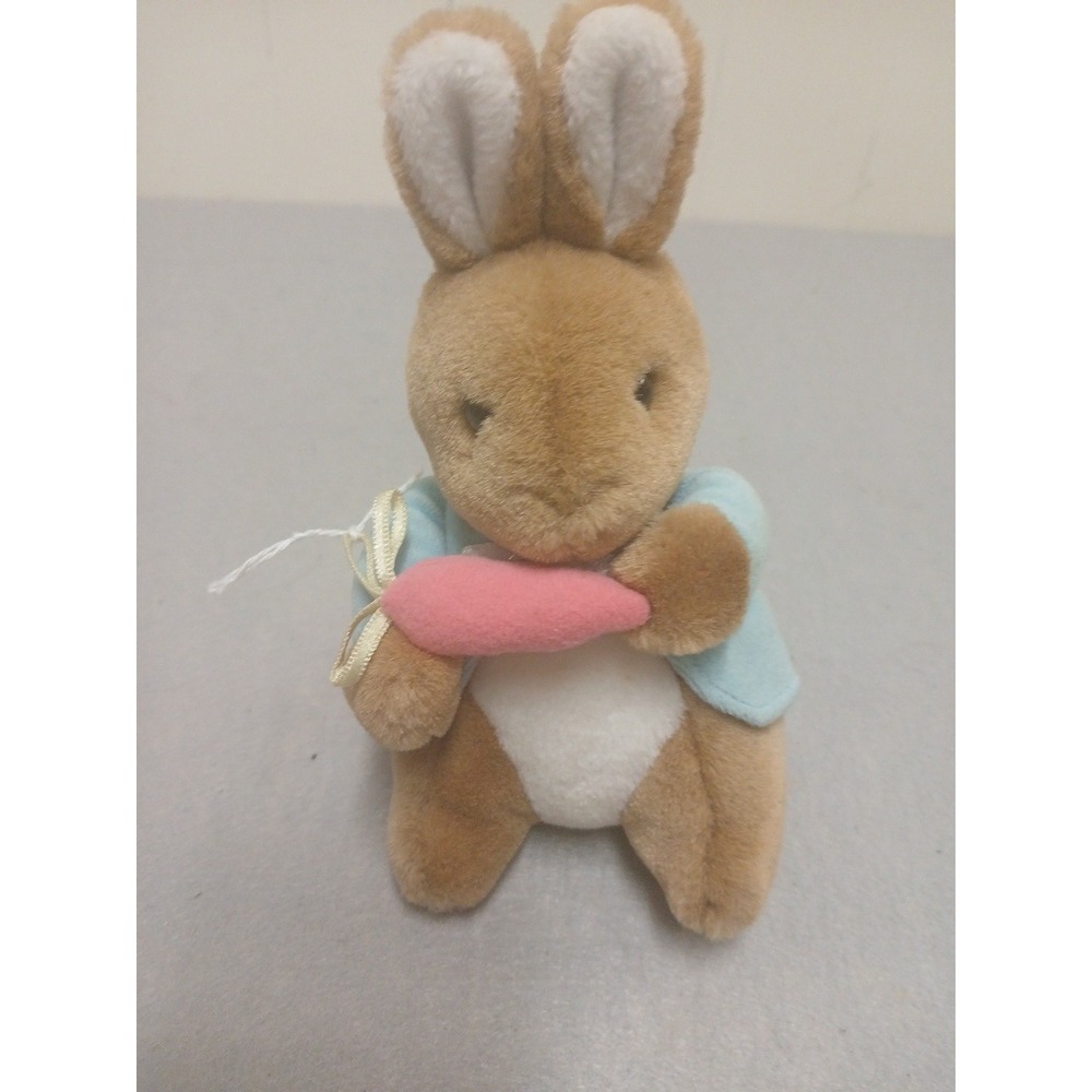 VTG Beatrix Potter Peter Rabbit Frederick Warne EDEN Plush Bunny w Carrot 7.5" T